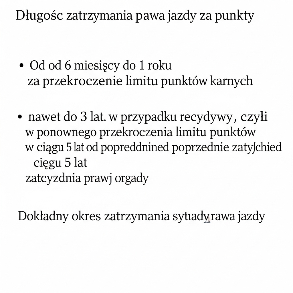 na ile zabierają prawo jazdy za punkty